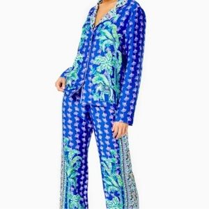 NWT Lilly Pulitzer PJ Set in Blue Grotto L